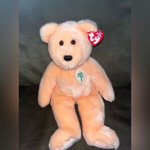 Ty Plush Teddy Bear - Peach